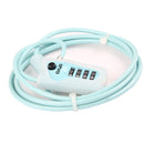 GIYO L-03 2m Bicycle Cable Lock Bike Anti Theft 4-digit Password Helmet Wire-Lock(Blue)