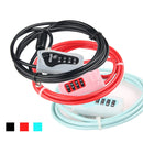GIYO L-03 2m Bicycle Cable Lock Bike Anti Theft 4-digit Password Helmet Wire-Lock(Blue)