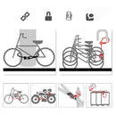 GIYO L-03 2m Bicycle Cable Lock Bike Anti Theft 4-digit Password Helmet Wire-Lock(Red)