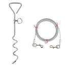 Outdoor Pet Leash Stainless Steel Ground Nail Fixing Bolt, Specificationï¼š Classic + Wire Rope