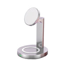 F6 3 In 1 Wireless Magnetic Mobile Phone Charger(Silver)