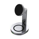F6 3 In 1 Wireless Magnetic Mobile Phone Charger(Grey)