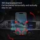 2 PCS Car Mobile Phone Buckle Bracket Outlet Gravity Support Invisible Navigation Holder(Red)