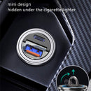 Car Fast Charge One Drag Two Cigarette Conversion Plugs, Model: PD+QC(Black)