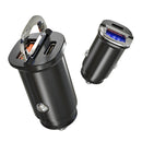 Hidden Car Fast Charge One Drag Two Cigarette Conversion Plug(PD+QC)