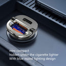 Hidden Car Fast Charge One Drag Two Cigarette Conversion Plug(PD+QC)