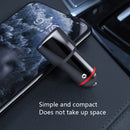 2 PCS Double USB QC3.0 36W Fast Charge Aluminum Alloy Intelligent Car Charger(Double QC Black)