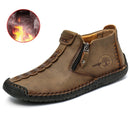 Men Martin Boots Large Size Boots Leisure Tooling Boots, Size: 46(Khaki Plus Velvet)