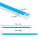 Car LED Streamer Decorative Hood Atmosphere Lights, Style: Monochrome Ice Blue Light(1.5m)