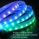Car LED Streamer Decorative Hood Atmosphere Lights, Style: Monochrome Ice Blue Light(1.5m)