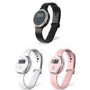 Q10 Outdoor Waterproof Silicone Smart Time Ultrasonic Mosquito Repellent Bracelet(Pink)