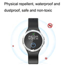 Q10 Outdoor Waterproof Silicone Smart Time Ultrasonic Mosquito Repellent Bracelet(White)
