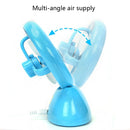 Mini USB Rechargeable Spray Fan Student Dormitory Office Desktop Mute Fan(Glossy White)