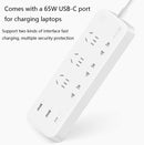 ZMI CXP01 Six-position Extension Cord Patch Panel with 65W Three-port Adapter, CN Plug
