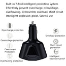 3.1A Dual USB Digital Display Multi-Function Driving Recorder Universal Automotive Charger(Black)