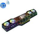 V18 Keyboard Design Colorful LED Bluetooth Speaker with Alarm Clock Function(Cool Black)