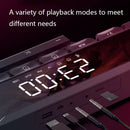 V18 Keyboard Design Colorful LED Bluetooth Speaker with Alarm Clock Function(Cool Black)