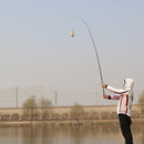 Telescopic Carbon Lure Rod Short Section Fishing Casting Rod, Length: 2.4m(Curved Handle)