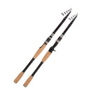 Telescopic Carbon Lure Rod Short Section Fishing Casting Rod, Length: 2.7m(Curved Handle)