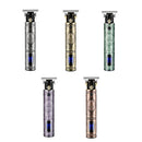 USB Vintage Engraving LCD Electric Hair Clipper For Bald Short Hair, Specification: Bronze