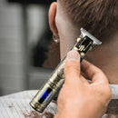 USB Vintage Engraving LCD Electric Hair Clipper For Bald Short Hair, Specification: Bronze