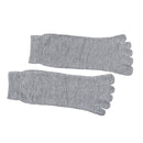 5 Pairs Knitted Comfort Five-Toed Socks Men Split Toe Socks(Gray)