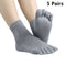 5 Pairs Knitted Comfort Five-Toed Socks Men Split Toe Socks(Gray)
