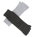 5 Pairs Knitted Comfort Five-Toed Socks Men Split Toe Socks(Gray)