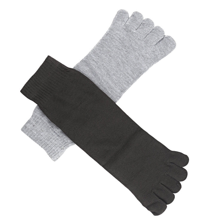 5 Pairs Knitted Comfort Five-Toed Socks Men Split Toe Socks(Gray)