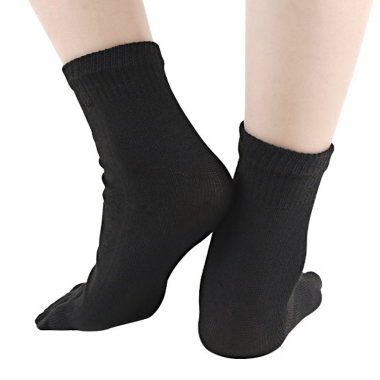 5 Pairs Knitted Comfort Five-Toed Socks Men Split Toe Socks(Gray)
