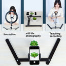 360 Degree Adjustable Metal Overhead Base Desktop Phone Holder,Style: Base+PTZ