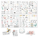 230 PCS Wedding Planning Stickers Engagement Planning Sticker Pack(4 sheets / set)