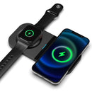 2 In 1 Wireless Charger Suitable For Apple/QI Mobile Phone & Apple Watch 7/SE/6/5/4/3/2(Black)