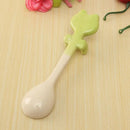 4 PCS Cartoon Tableware Ceramic Coffee Cup Hanging Spoon(Pink Pig)