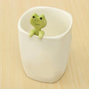 4 PCS Cartoon Tableware Ceramic Coffee Cup Hanging Spoon(Pink Pig)