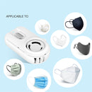 Filtered Rechargeable Portable Mask Fan For A Variety Of Masks(White)