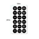 144 PCS Printed Spice Jar Labels Pantry Stickers Blackboard Stickers(Diameter 3.8cm)