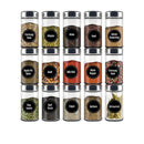 144 PCS Printed Spice Jar Labels Pantry Stickers Blackboard Stickers(Diameter 3.8cm)