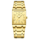 FNGEEN 3627 Waterproof Calendar Men Square Watch(Full Gold Gold Surface)