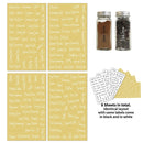276 PCS Transparent Waterproof Spice Labels 2 Color Combination Pantry Markers(8 Sheets / Set)