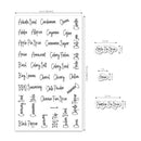 276 PCS Transparent Waterproof Spice Labels 2 Color Combination Pantry Markers(8 Sheets / Set)