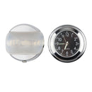Aluminum Alloy Plating Motorcycle Handlebar Clock(Black Shell White Background)