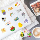 2 Sets 100 Pieces/Set Small Fresh Stickers Travel Waterproof Skateboard Guitar Stickers