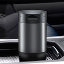 Car Metal Ashtray With Cover And Lamp High Temperature Resistant(Large Gray)