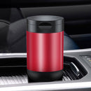 Car Metal Ashtray With Cover And Lamp High Temperature Resistant(Large Red)