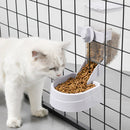 Pet Hanging Feeder Cat Automatic Drinker, Style: Feeder+Drinker(Grey)
