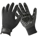 Pet Massage Bath Gloves Hair Removal Cleaning Paste Gloves(Black)