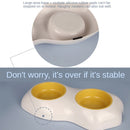 2 PCS Pet Egg Yolk Bowl Anti-Knocking Dog Cat Bowl, Style: Double Bowl