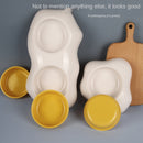 2 PCS Pet Egg Yolk Bowl Anti-Knocking Dog Cat Bowl, Style: Double Bowl