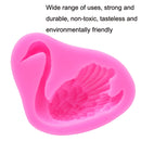 2 PCS Swan Baking Silicone Mould Cake Decorating Mould(Pink)